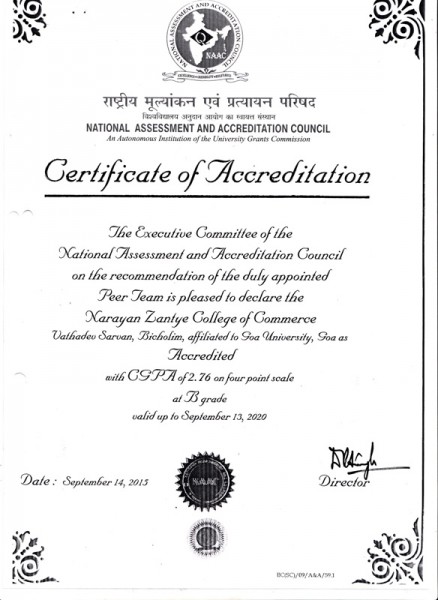 NAAC Certificate 