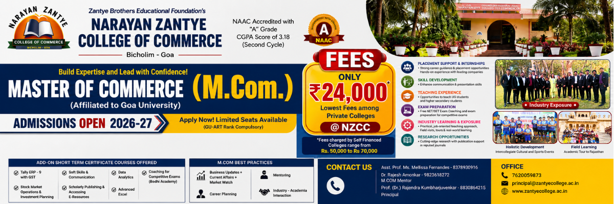 M.Com admission 26-27